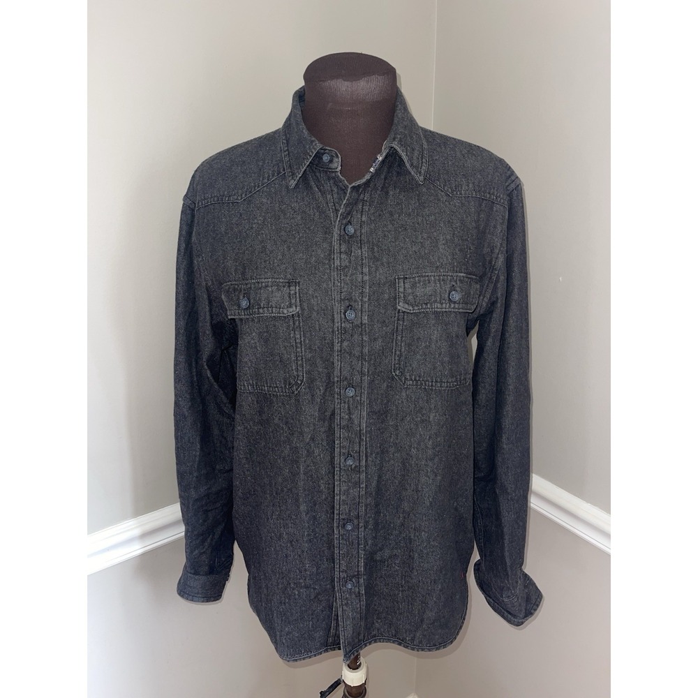 Levi's Black‎ Jean Shirt Mens Size Medium Button Up